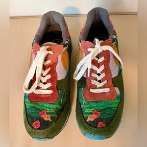 🌺✨ Inkkas Hawaiian Tropical Print Sneakers – 10W – Excellent Condition ✨🌺